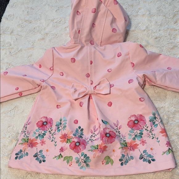 Little Me Pink Floral Raincoat - Picture 4 of 7